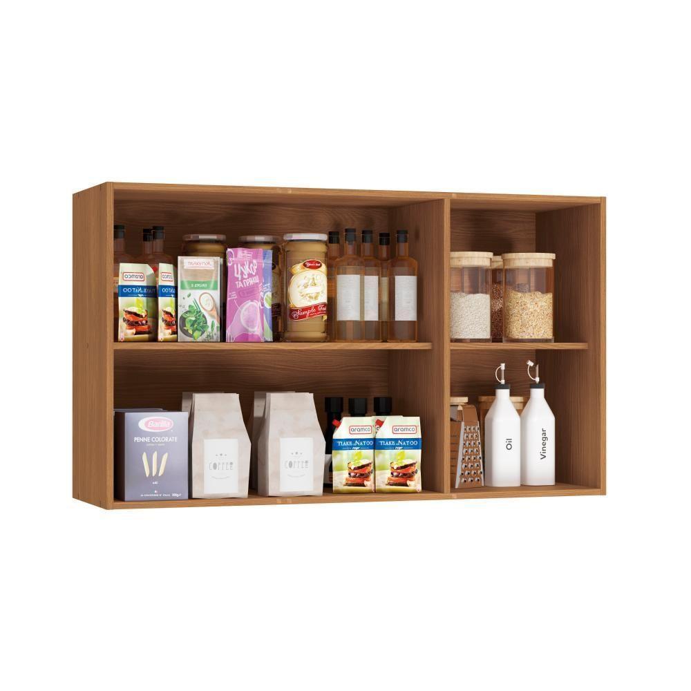 Armário Aéreo Kappesberg Pixel 3 Portas Canela/cinza Sagrado 120cm - 3