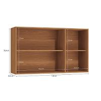 Armário Aéreo Kappesberg Pixel 3 Portas Canela/cinza Sagrado 120cm - 5