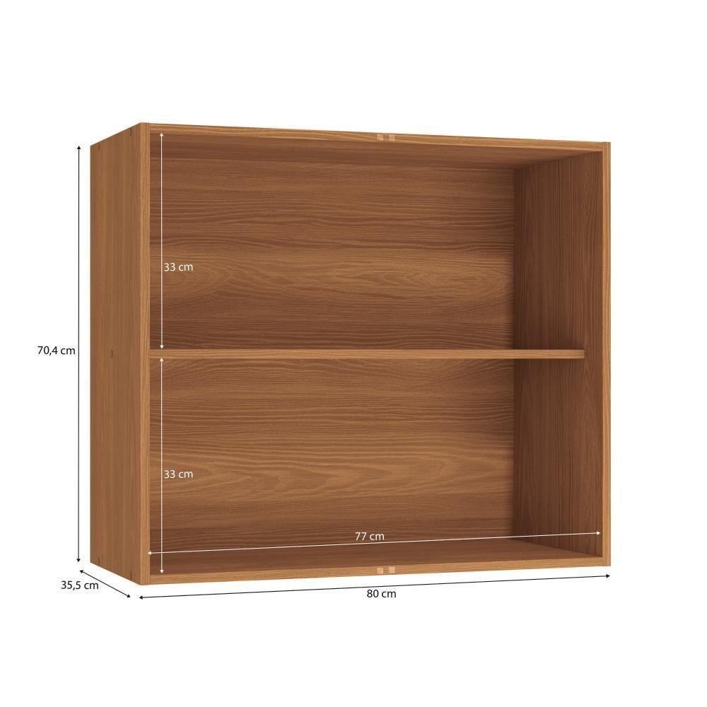 Armário Aéreo Kappesberg Pixel 2 Portas Canela/verde Frevo 80cm - 2