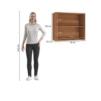 Armário Aéreo Kappesberg Pixel 2 Portas Canela/verde Frevo 80cm - 8