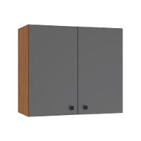 Armário Aéreo Kappesberg Pixel 2 Portas Canela/cinza Sagrado 80cm - 1