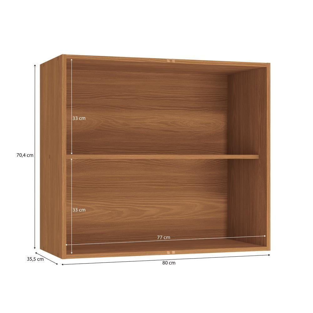 Armário Aéreo Kappesberg Pixel 2 Portas Canela 80cm - 4