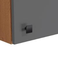 Armário Aéreo Kappesberg Pixel 1 Porta Canela/cinza Sagrado 60cm - 5