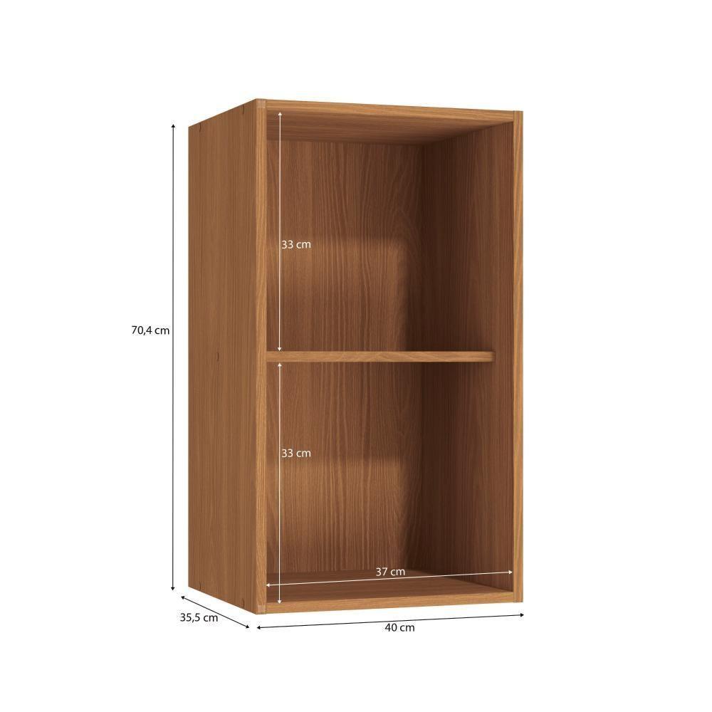 Armário Aéreo Kappesberg Pixel 1 Porta Canela/cinza Sagrado 40cm - 6