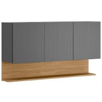 Armario Aereo 3 Portas 120 Cm Line Ktp Gris Cp Freijo - 1