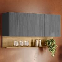 Armario Aereo 3 Portas 120 Cm Line Ktp Gris Cp Freijo - 2