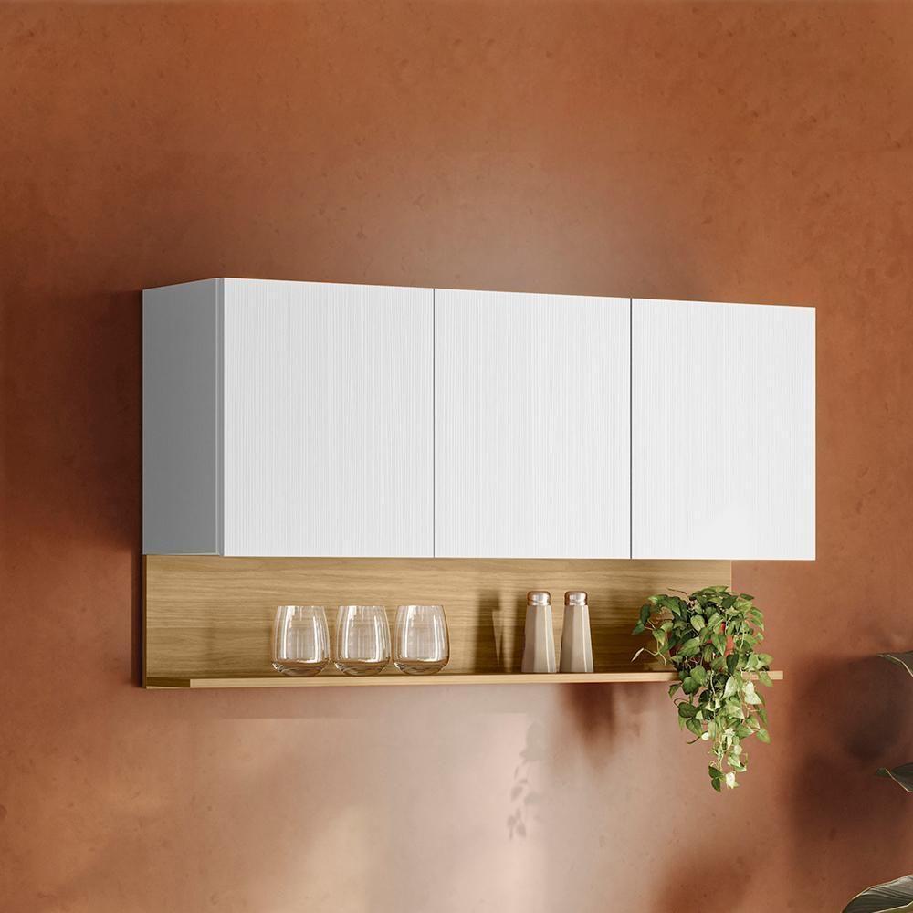 Armario Aereo 3 Portas 120 Cm Line Ktp Supremo Cp Freijo - 6