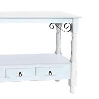 Aparador Para Sala Rústico Com 3 Gavetas E Pés Torneados - Branco Laca - 2