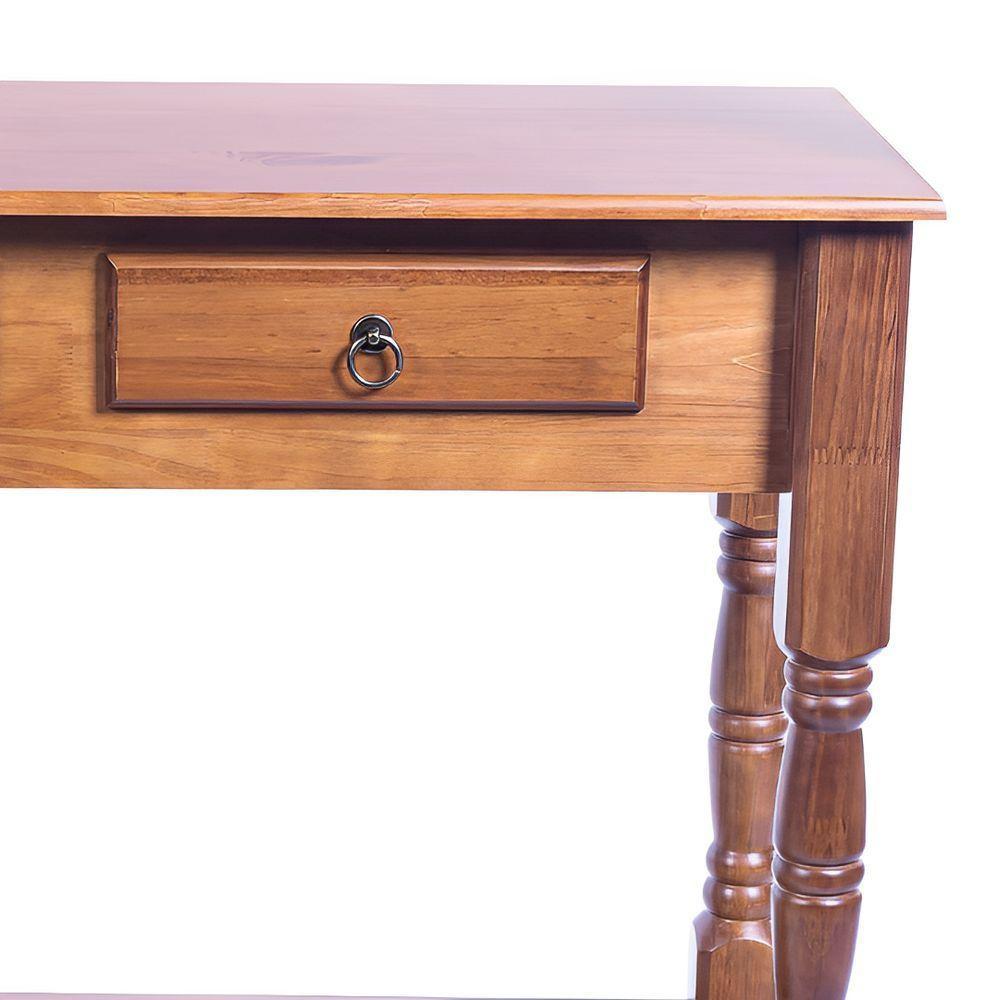 Aparador Para Sala Rústico Com 2 Gavetas 1 Prateleira Pés Torneados - Imbuia Glazer - 4