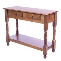 Aparador Para Sala Rústico Com 2 Gavetas 1 Prateleira Pés Torneados - Imbuia Glazer - 2