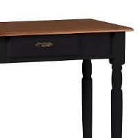 Aparador Para Sala Rústico 1 Gaveta Com Pés Torneados - Preto Laca Com Tampo Imbuia Glazer - 3