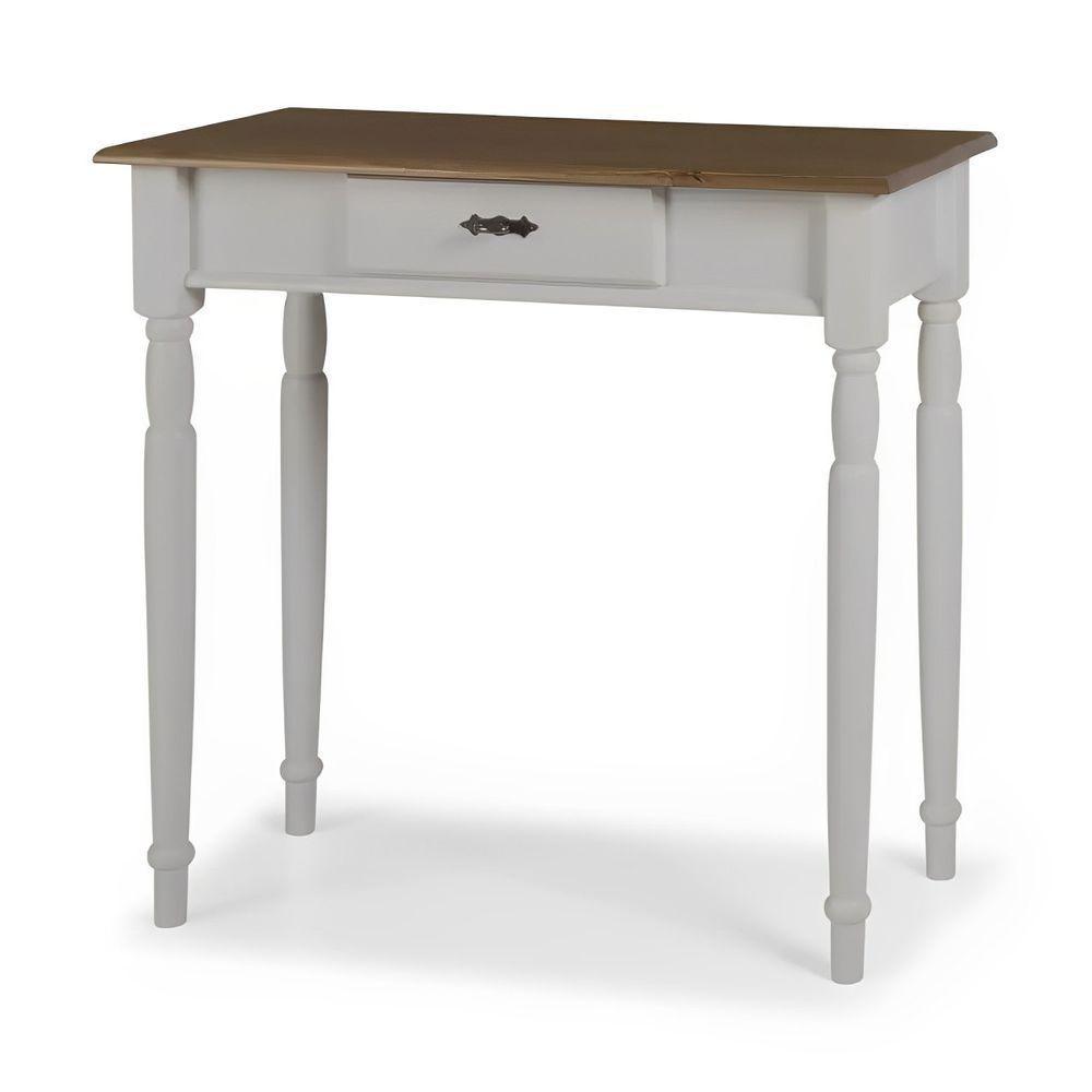 Aparador Para Sala Rústico 1 Gaveta Com Pés Torneados - Nude Laca Com Tampo Imbuia Glazer - 2