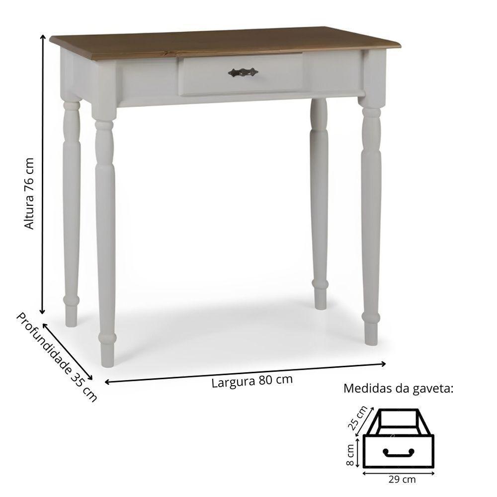 Aparador Para Sala Rústico 1 Gaveta Com Pés Torneados - Nude Laca Com Tampo Imbuia Glazer - 4