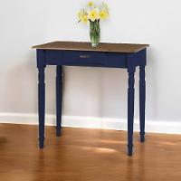 Aparador Para Sala Rústico 1 Gaveta Com Pés Torneados - Azul Bic Com Tampo Imbuia Glazer - 1