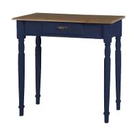 Aparador Para Sala Rústico 1 Gaveta Com Pés Torneados - Azul Bic Com Tampo Imbuia Glazer - 2