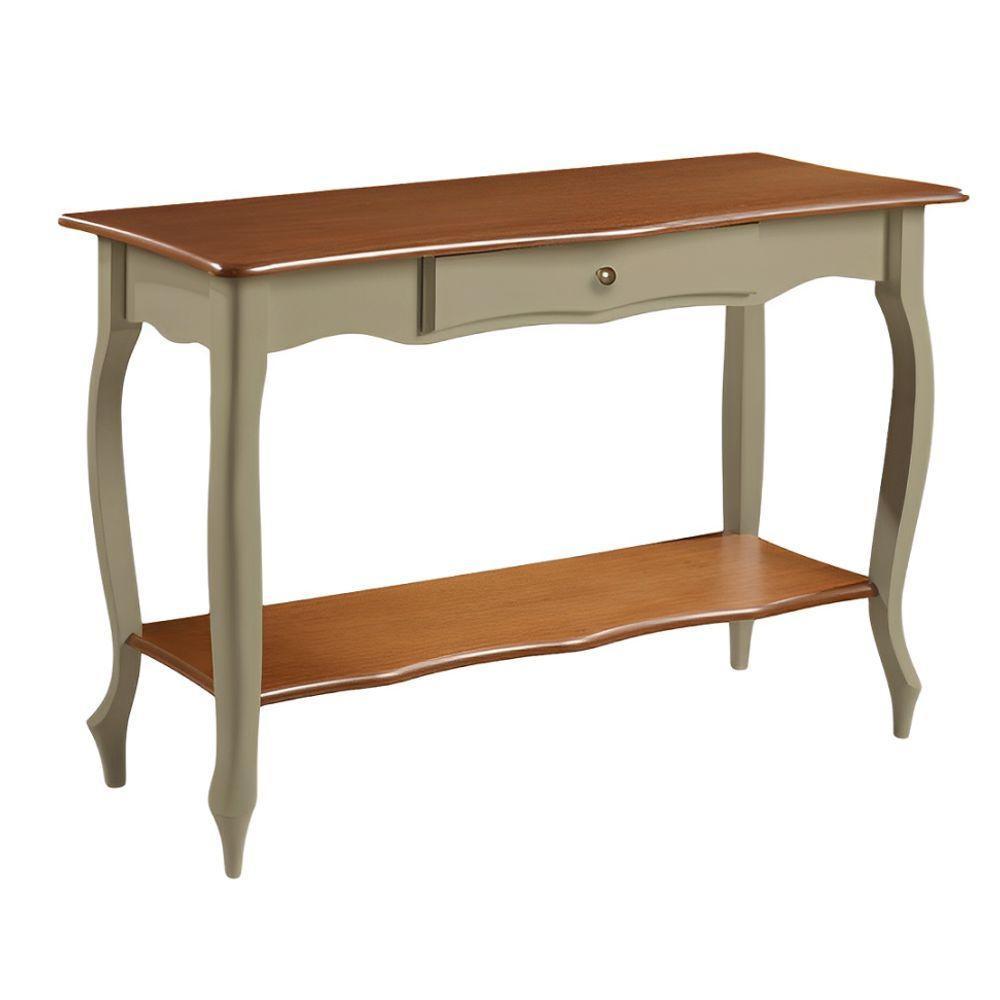 Aparador Para Sala Com 1 Gaveta E Prateleira Pés Luiz Xv - Verde Chá Com Tampo E Prateleira Imbuia Glazer - 2