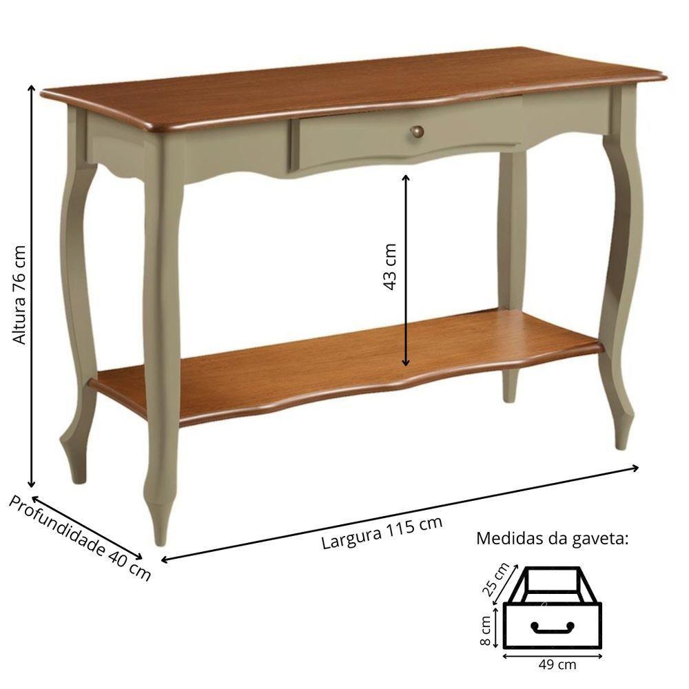 Aparador Para Sala Com 1 Gaveta E Prateleira Pés Luiz Xv - Verde Chá Com Tampo E Prateleira Imbuia Glazer - 5