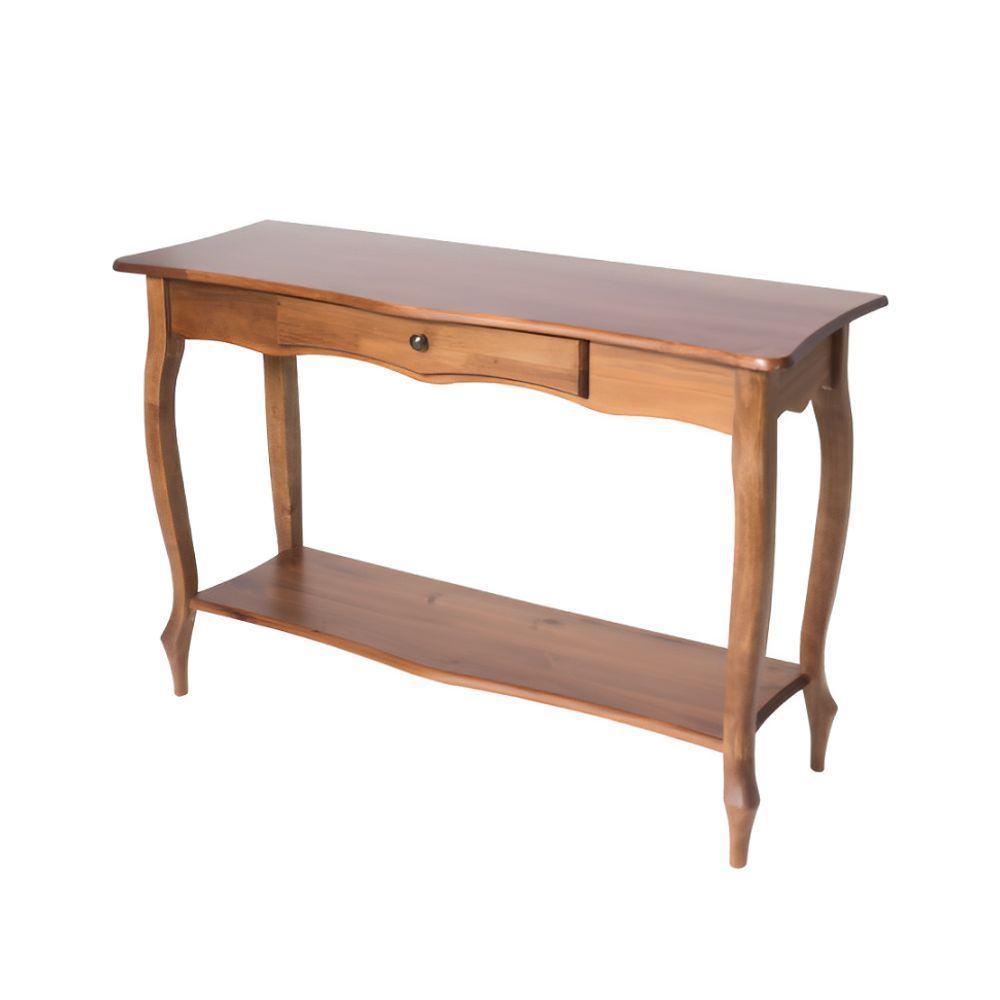 Aparador Para Sala Com 1 Gaveta E Prateleira Pés Luiz Xv - Imbuia Glazer - 2