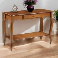 Aparador Para Sala Com 1 Gaveta E Prateleira Pés Luiz Xv - Imbuia Glazer - 1