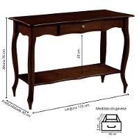 Aparador Para Sala Com 1 Gaveta E Prateleira Pés Luiz Xv - Pinhão - 5