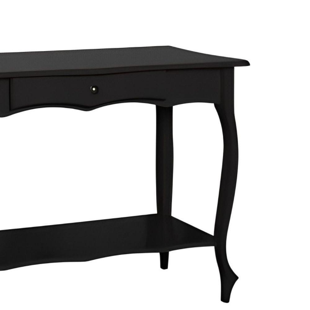 Aparador Para Sala Com 1 Gaveta E Prateleira Pés Luiz Xv - Preto Laca - 2