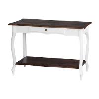 Aparador Para Sala Com 1 Gaveta E Prateleira Pés Luiz Xv - Branco Laca Com Tampo E Prateleira Castanho - 2