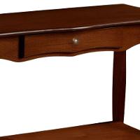 Aparador Para Sala Com 1 Gaveta E Prateleira Pés Luiz Xv - Castanho Envelhecido - 3