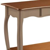 Aparador Para Sala Com 1 Gaveta E Prateleira Pés Luiz Xv - Amêndoa Laca Com Tampo E Prateleira Imbuia Glazer