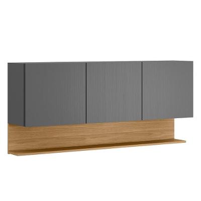 Armario Aereo 3 Portas 150 Cm Line Ktp Gris Cp Freijo