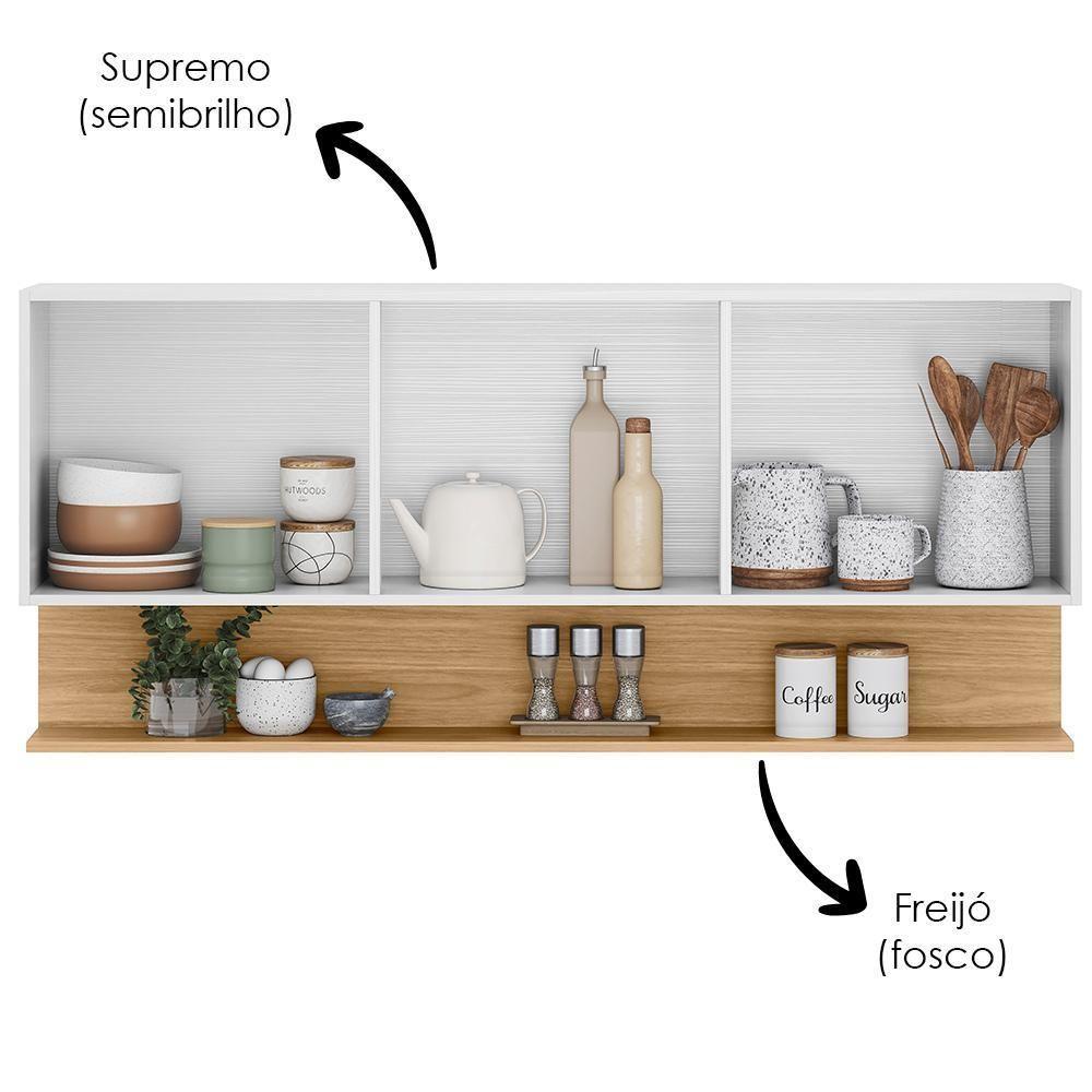 Armario Aereo 3 Portas 150 Cm Line Ktp Supremo Cp Freijo - 5