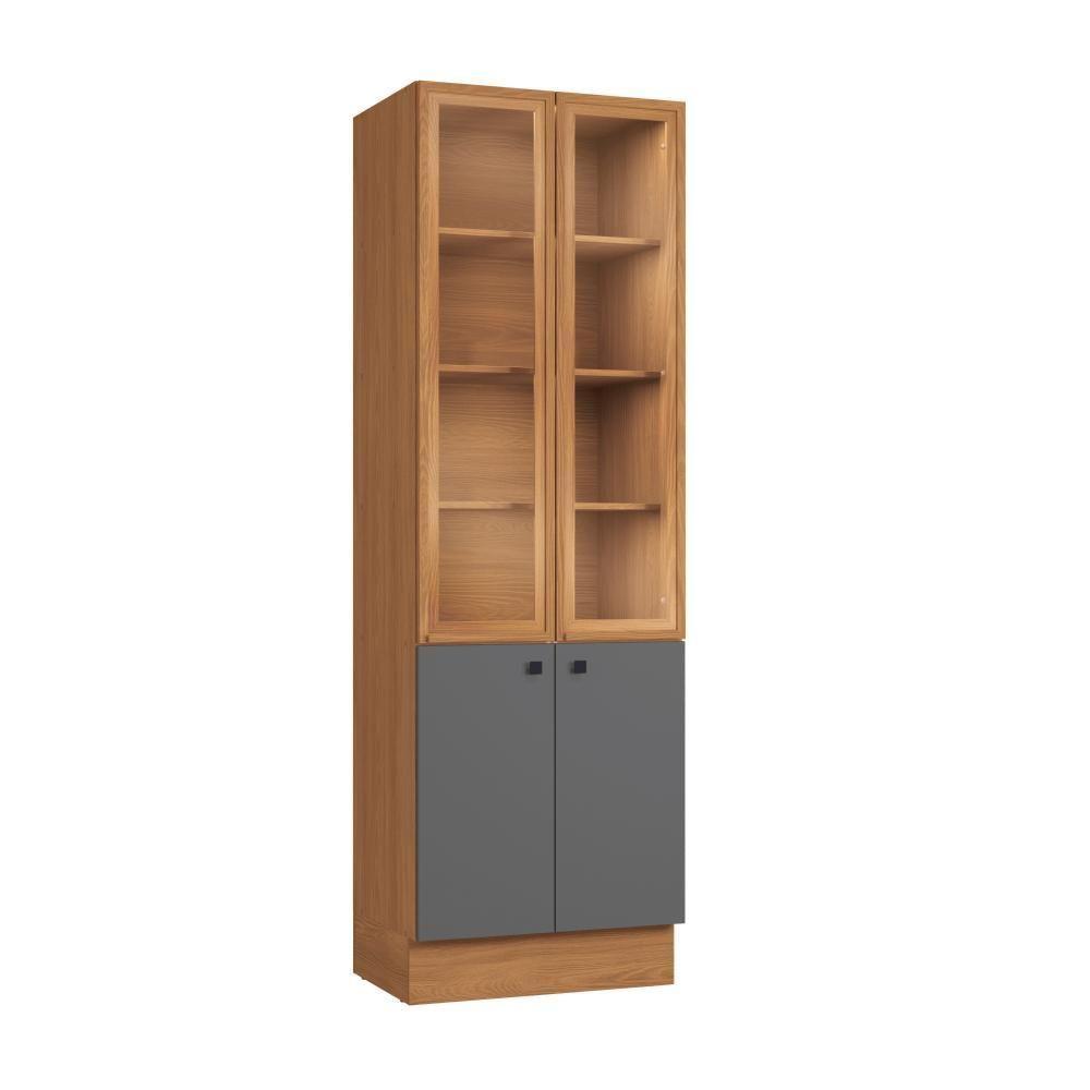 Cristaleira Kappesberg Pixel 4 Portas Canela/cinza Sagrado 70cm - 1