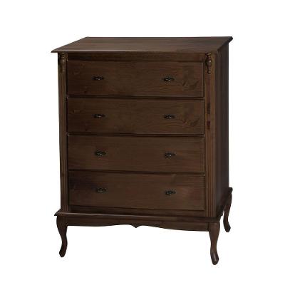 Cômoda Para Quarto Com 4 Gavetas E Pés Luiz Xv - Pinhão