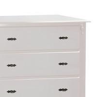 Cômoda Para Quarto Com 4 Gavetas E Pés Luiz Xv - Branco Laca - 3