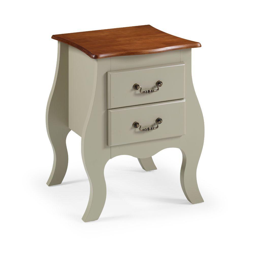 Cômoda De Madeira Bombê Mini 2 Gavetas - Verde Chá Com Tampo E Base Imbuia Glazer - 2