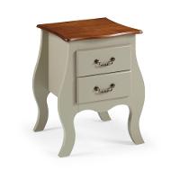 Cômoda De Madeira Bombê Mini 2 Gavetas - Verde Chá Com Tampo E Base Imbuia Glazer - 2