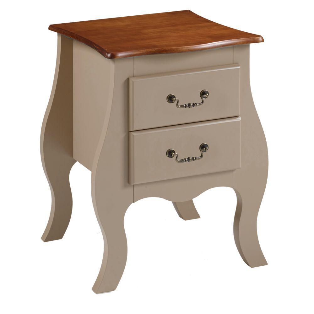 Cômoda De Madeira Bombê Mini 2 Gavetas - Amêndoa Com Tampo Imbuia Glazer - 3