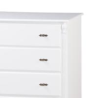 Cômoda Clássica Com 4 Gavetas E Pés Torneados - Branco Laca - 3