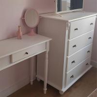 Cômoda Clássica Com 4 Gavetas E Pés Torneados - Branco Laca - 5