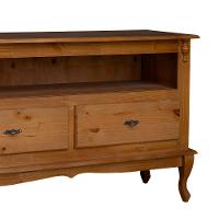 Rack Para Tv 45 Polegadas 2 Gavetas Nicho E Pés Luiz Xv - Imbuia Glazer - 3