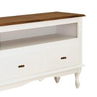 Rack Para Tv 45 Polegadas 2 Gavetas Nicho E Pés Luiz Xv - Branco Laca Com Tampo Imbuia Glazer - 3