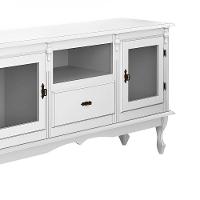 Rack Para Tv 2 Portas 1 Gaveta E Nicho Com Pés Luiz Xv - Branco Laca - 3