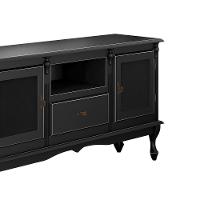 Rack Para Tv 2 Portas 1 Gaveta E Nicho Com Pés Luiz Xv - Preto Laca - 3