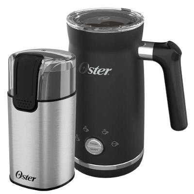 Kit Moedor de Café Elétrico Inox e Espumador de Leite Oster 220V