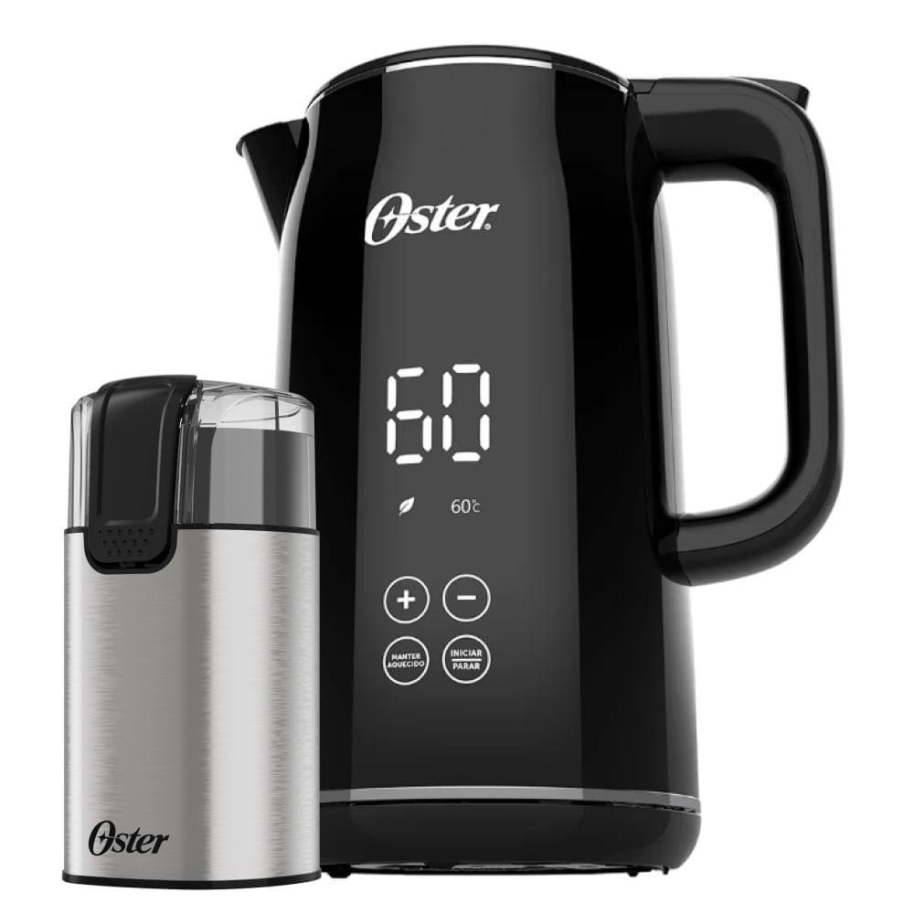 Kit Chaleira Digital 1,7L E Moedor De Café Elétrico Oster 110V - 1