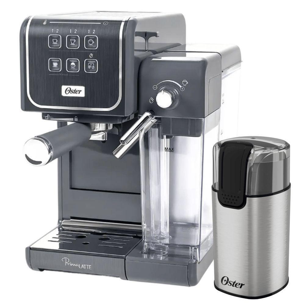 Kit Cafeteira PrimaLatte Touch e Moedor de Café Elétrico Oster 110V - 1