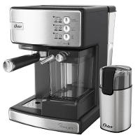 Kit Cafeteira Nova PrimaLatte Inox e Moedor de Café Elétrico Inox Oster 110V - 1