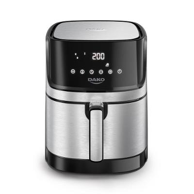 Fritadeira Air Fryer Dako Digital 5L 1700w Preto Com Inox 110V
