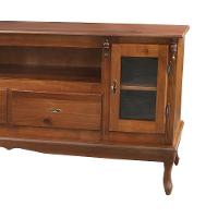 Rack Para Tv Com Pés Luiz Xv 2 Gavetas 2 Portas E Nicho - Imbuia Glazer - 3