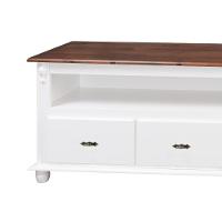 Rack Para Tv Até 65 Polegadas Com 3 Gavetas - Branco Laca Com Tampo Imbuia Glazer - 3