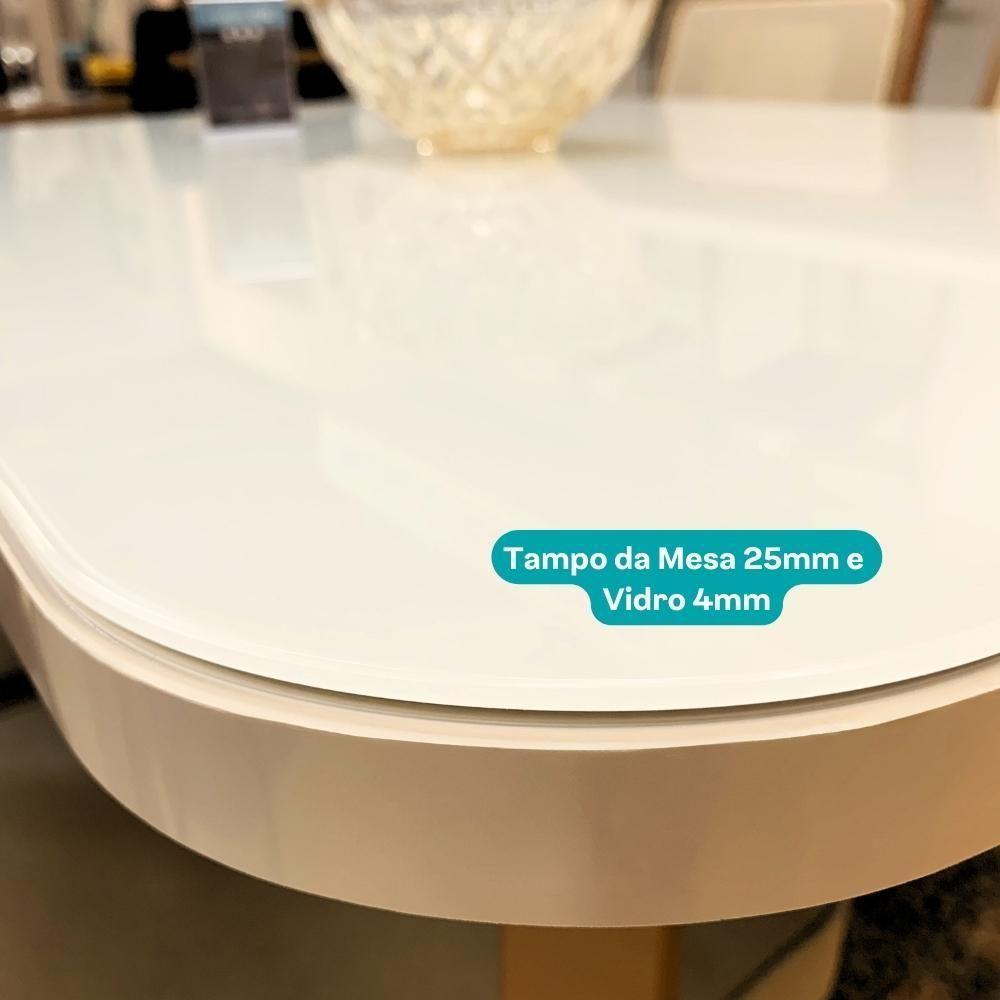 Conjunto Sala De Jantar 4 Cadeiras Dácia Carraro Gelo E Rosê - 5